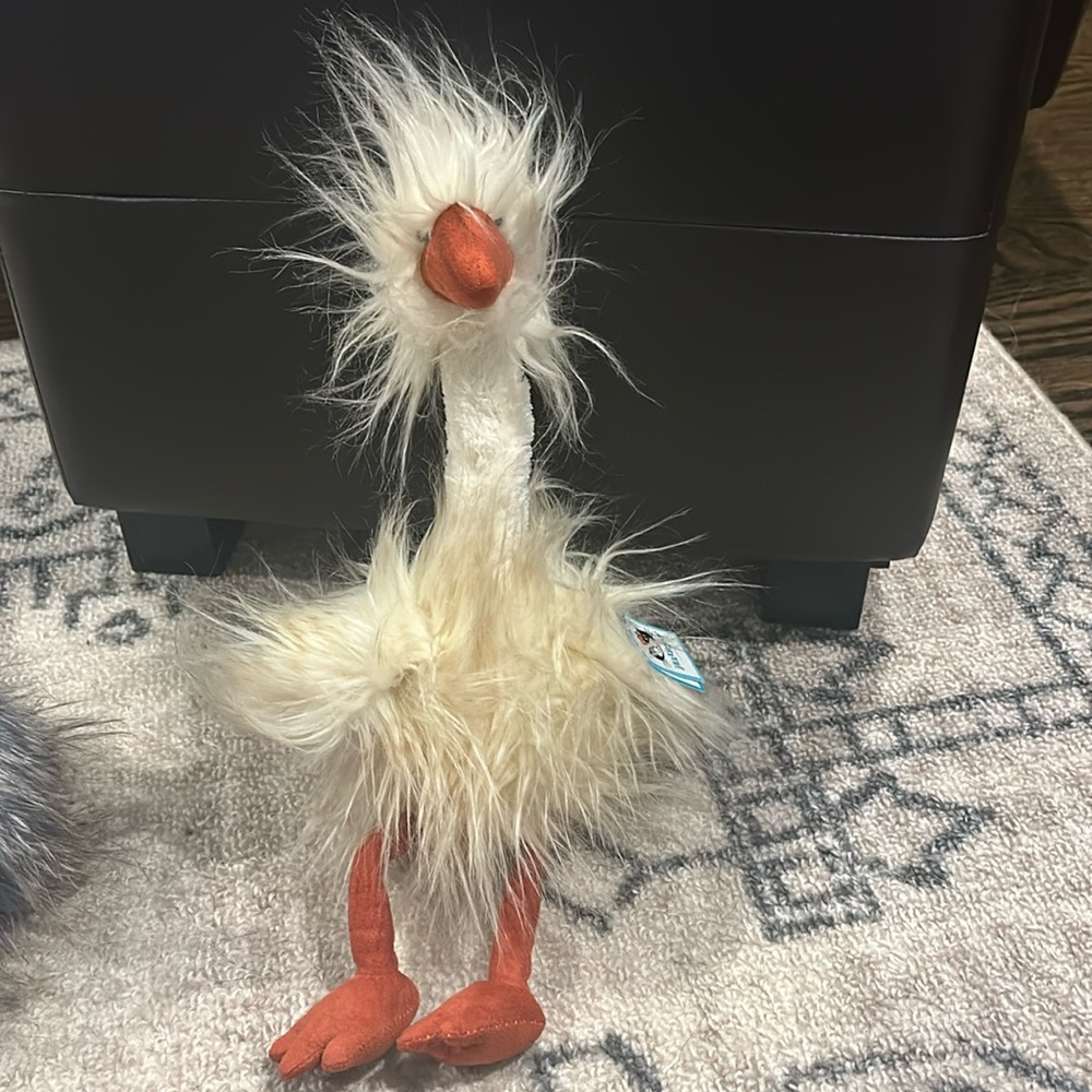 Jellycat Gabby Goose White Bird Ostrich Stuffed Animal Fluffy Plush Toy 16"